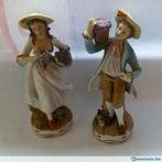 2 sujets en porcelaine biscuit anciens