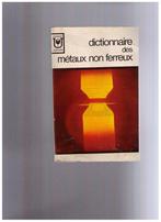 Dictionnaire des métaux non ferreux, Union Minière 1972 -, Livres, Union Minière, Utilisé, Sciences naturelles, Envoi