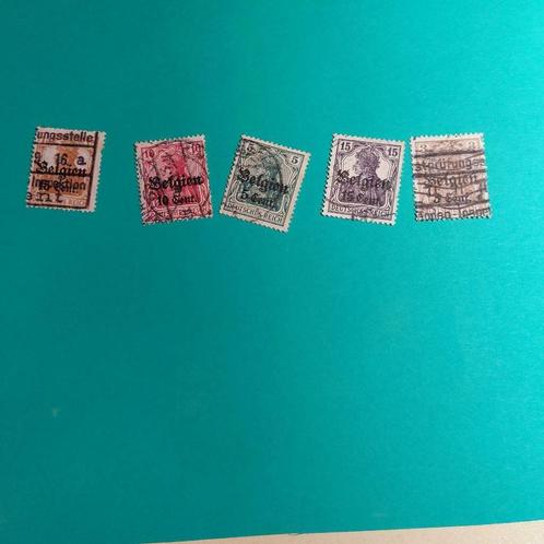 postzegels België gestempelde bezettingszegel uit reeks OC10, Postzegels en Munten, Postzegels | Europa | België, Gestempeld, Overig