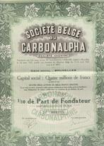 obligatie Société Belge du Carbonalpha 1927  3 stuks, Ophalen of Verzenden, Zo goed als nieuw