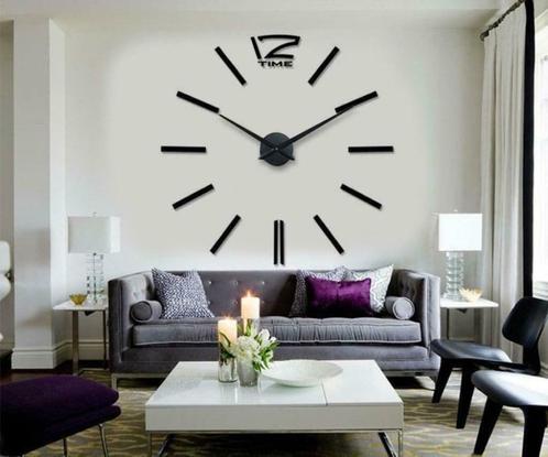 Horloge Murale géante design, moderne, 90-100 cm Neuve Noir, Huis en Inrichting, Woonaccessoires | Klokken, Nieuw, Wandklok, Analoog
