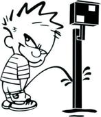 calvin flitspaal sticker, Ophalen of Verzenden