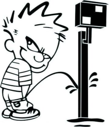 calvin flitspaal sticker beschikbaar voor biedingen