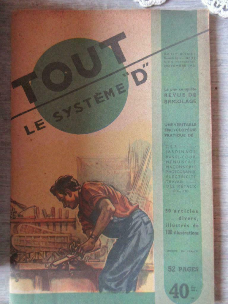 lot de 46 revues tout le système D du n°20 à 71 1947 à 1951, Enlèvement ou Envoi