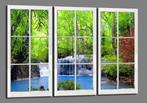 AANBIEDING canvas schilderij Waterval Natuur 130 x 80 cm, Antiek en Kunst, Kunst | Schilderijen | Modern, Verzenden
