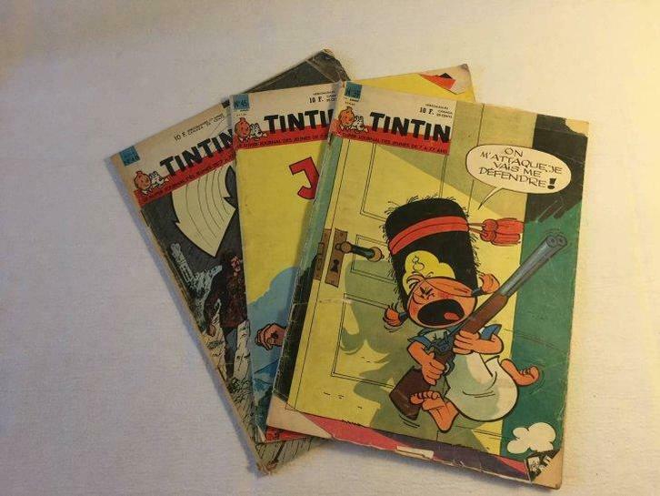 journal Tintin n°39 - 45 - 46 - sept 1962, Boeken, Tijdschriften en Kranten, Gelezen, Ophalen of Verzenden