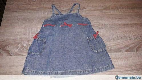 Belle robe JACADI style jeans - 1 an - parfait état !, Kinderen en Baby's, Babykleding | Maat 74, Gebruikt, Meisje, Jurkje of Rokje