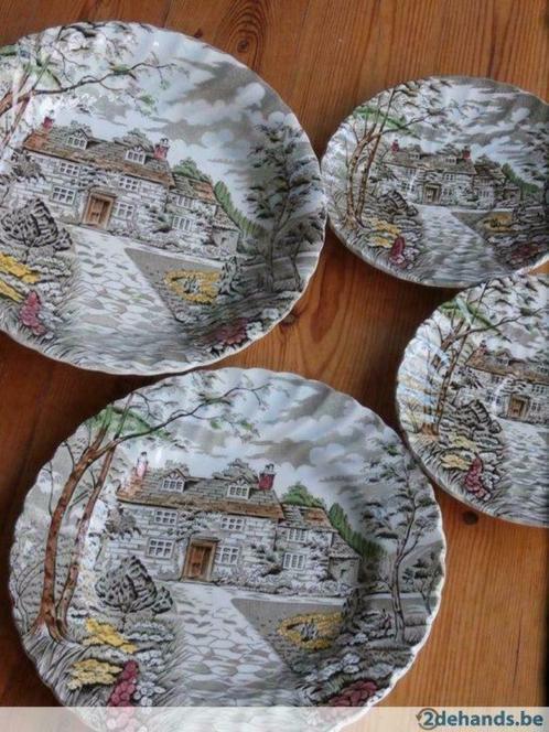 4 Vintage Cottage borden Britisch Anchor England 1964, Antiek en Kunst, Antiek | Keramiek en Aardewerk, Ophalen of Verzenden