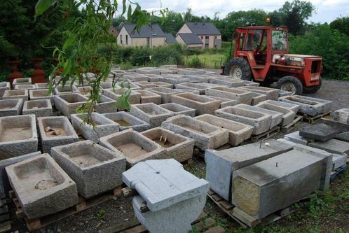 Jardinière,bac,auge en pierre bleue (beaucoup de dimensions), Doe-het-zelf en Bouw, Overige Doe-Het-Zelf en Bouw, Gebruikt, Ophalen