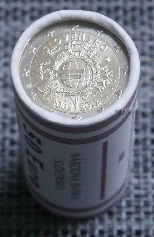 Rol 2 euro Slowakije 2012 UNC "10 jaar euro", Postzegels en Munten, Munten | Europa | Euromunten, Setje, 2 euro, Slowakije, Ophalen of Verzenden