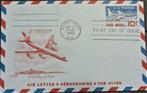 FDC- U.S.A.- AIR MAIL AEROGRAMME 1958, Postzegels en Munten, Vliegtuigen, Ophalen of Verzenden, Gestempeld