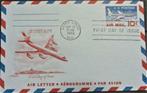 FDC- U.S.A.- AIR MAIL AEROGRAMME 1958, Vliegtuigen, Ophalen of Verzenden, Gestempeld