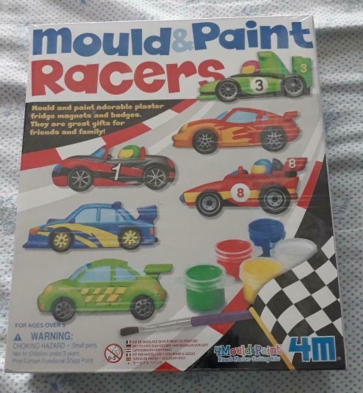 Nieuw Mould and paint racers, Kinderen en Baby's, Speelgoed | Educatief en Creatief, Nieuw, Knutselen, Ophalen of Verzenden