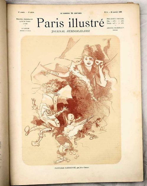 Paris Illustré 1888 Belle Epoque Cheret Zouave etc., Antiek en Kunst, Antiek | Boeken en Manuscripten, Ophalen of Verzenden
