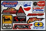 Showa Honda Pepsi HRC Agip Fox No Fear stickerset motor helm, Motoren, Accessoires | Stickers
