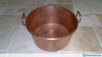 Ancien chaudron en cuivre rouge avec 2 poignées (Très rare) beschikbaar voor biedingen
