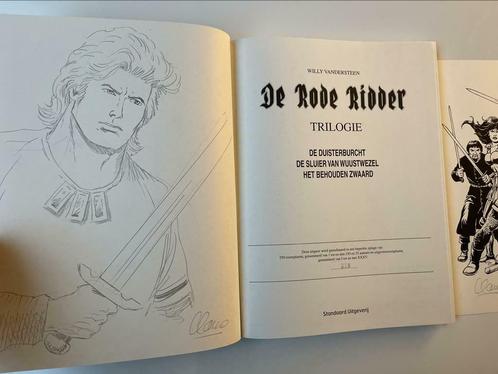 De rode ridder trilogie + originele tekening 329/350, Boeken, Stripverhalen, Nieuw, Eén stripboek, Ophalen of Verzenden