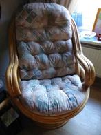 Rotan - hoek - zetel, Riet of Rotan, Minder dan 150 cm, Rotan met stoffen kussen, Eenpersoons