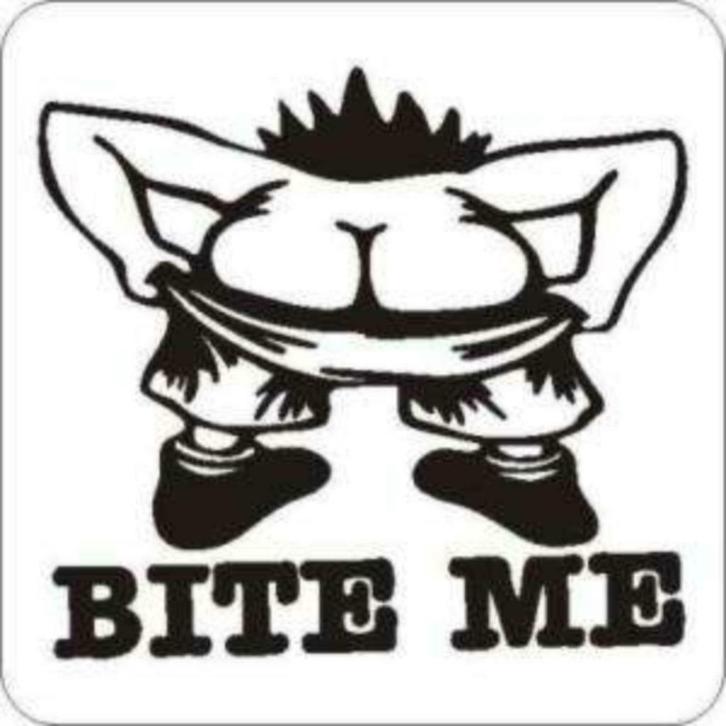 Bite-me sticker, Motoren, Accessoires | Stickers, Ophalen of Verzenden