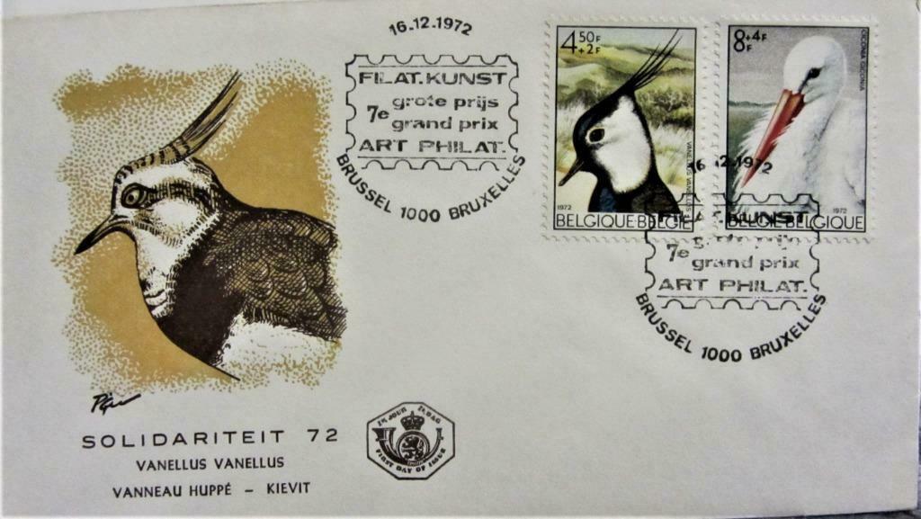 FIRST DAY COVER- THEMA VOGELS- BELGIË, Ophalen of Verzenden, Gestempeld, Dier of Natuur