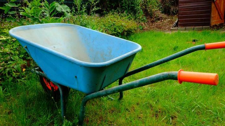 kruiwagen + 1 wiel (polyester/kunsstof) -"blauw", Tuin en Terras, Overige Tuin en Terras, Gebruikt, Ophalen