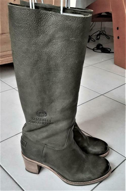 Te koop: Mooie donker groene botten van ""Shabbies", Vêtements | Femmes, Chaussures, Comme neuf, Bottes hautes, Vert, Enlèvement ou Envoi