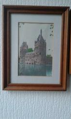 tekening kasteel Beersel/dessin château de Beersel, Antiek en Kunst, Kunst | Schilderijen | Klassiek, Ophalen