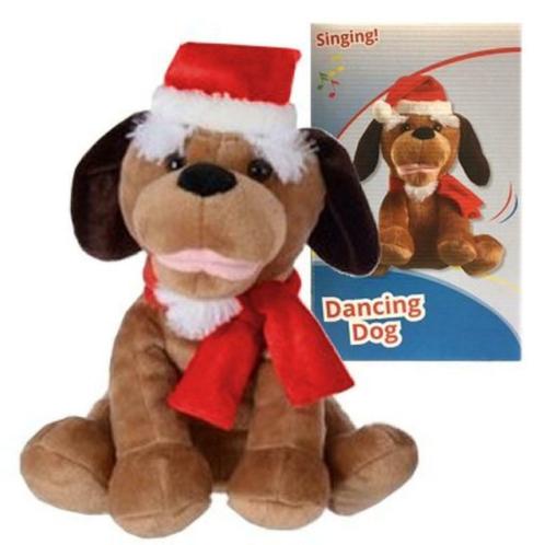 Zingende en dansende kerst hond 28 cm, Divers, Noël, Neuf, Enlèvement ou Envoi