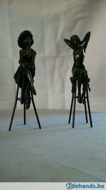 Chiparus Demetre brons   2 stuks, Enlèvement ou Envoi, Bronze