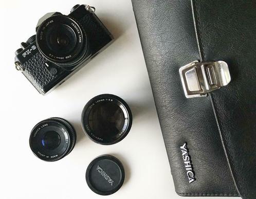Yashica FX-3 met 3 lenzen, Audio, Tv en Foto, Fotocamera's Analoog, Gebruikt, Spiegelreflex, Overige Merken, Ophalen