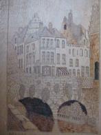 Vintage - Brandgravure van de Brugse Reien., Antiek en Kunst, Ophalen of Verzenden