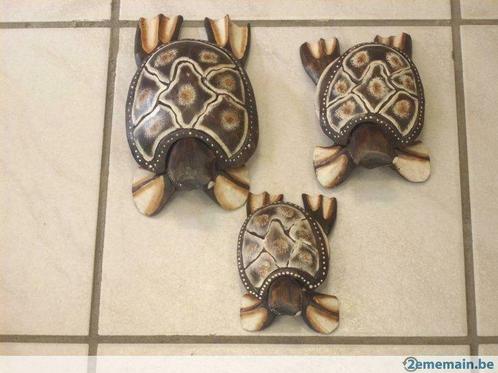 lot de 3 tortues en bois d albesia, Maison & Meubles, Accessoires pour la Maison | Autre, Neuf, Enlèvement ou Envoi