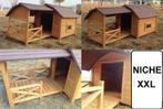 Niche chien XL + terrasse abri chien niche bois GEANTE NEUF, Envoi, Niche à chien, Neuf