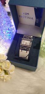 Nieuw Festina quartz horloge in de doos, Overige merken, Leer, Staal, Polshorloge