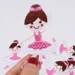 Ballerina strijkplaatje patch kinderen - 43 x 73 mm, Verzenden, Nieuw, Meisje
