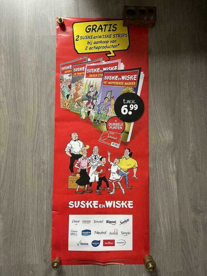 Suske en wiske poster kruidvat 2019, Collections, Posters & Affiches, Utilisé, Autres sujets/thèmes, Affiche ou Poster pour porte ou plus grand
