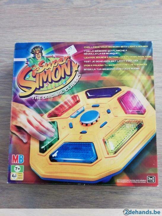 super simon - herhaal spel - 2-4 spelers, Hobby & Loisirs créatifs, Jeux de société | Autre, Utilisé