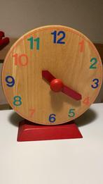 Horloge en bois / heure d'apprentissage de la lecture, Enfants & Bébés, Jouets | Éducatifs & Créatifs, Compter, Utilisé, Enlèvement ou Envoi