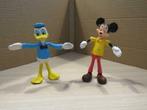 Walt Disney Brabo figuurtjes Donald en Mickey, Ophalen of Verzenden, Mickey Mouse, Gebruikt, Beeldje of Figuurtje
