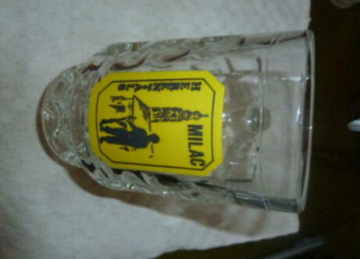 #E Bier glas / pul MILAC - HERENTALS, Verzamelen, Glas en Drinkglazen, Nieuw, Bierglas, Ophalen of Verzenden