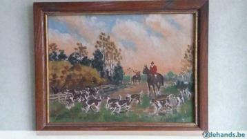 Schilderij 'Jachttafereel', Antiek en Kunst, Ophalen