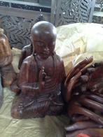 bouddha chauve de 50 cm en bois de suar, Maison & Meubles, Enlèvement ou Envoi