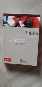 Studentencodex UCLL management 2016 2017 Larcier thema wetbo, Livres, Enlèvement