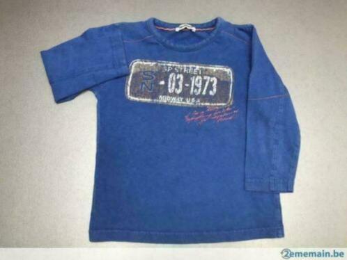Tee-shirt bleu 3 Pommes - Taille 3 ans, Enfants & Bébés, Vêtements enfant | Taille 98, Comme neuf, Garçon, Chemise ou À manches longues