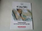 Honda Civic, Livres, Autos | Brochures & Magazines, Honda, Honda Europe, Utilisé, Envoi