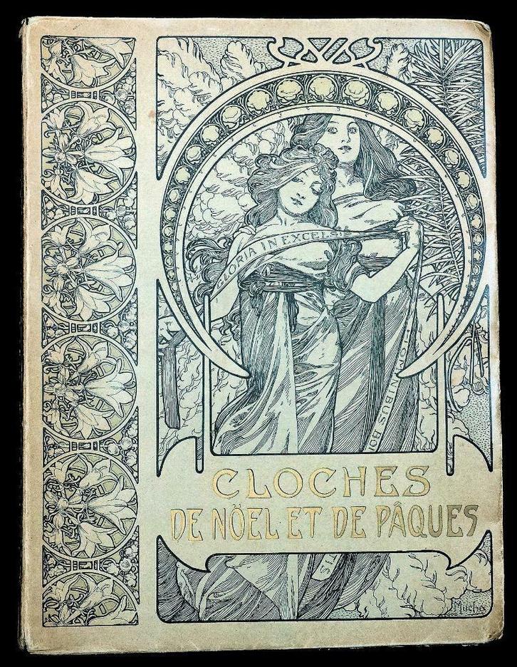 [Alfons Mucha] Cloches de Noël et de Pâques 1900 1/252 ex., Antiek en Kunst, Antiek | Boeken en Manuscripten, Ophalen of Verzenden