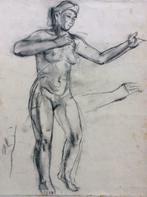 houtskooltekening Carlo de Roover (1900-1986), Antiek en Kunst, Ophalen of Verzenden