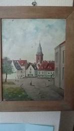 schilderij dorpsplein