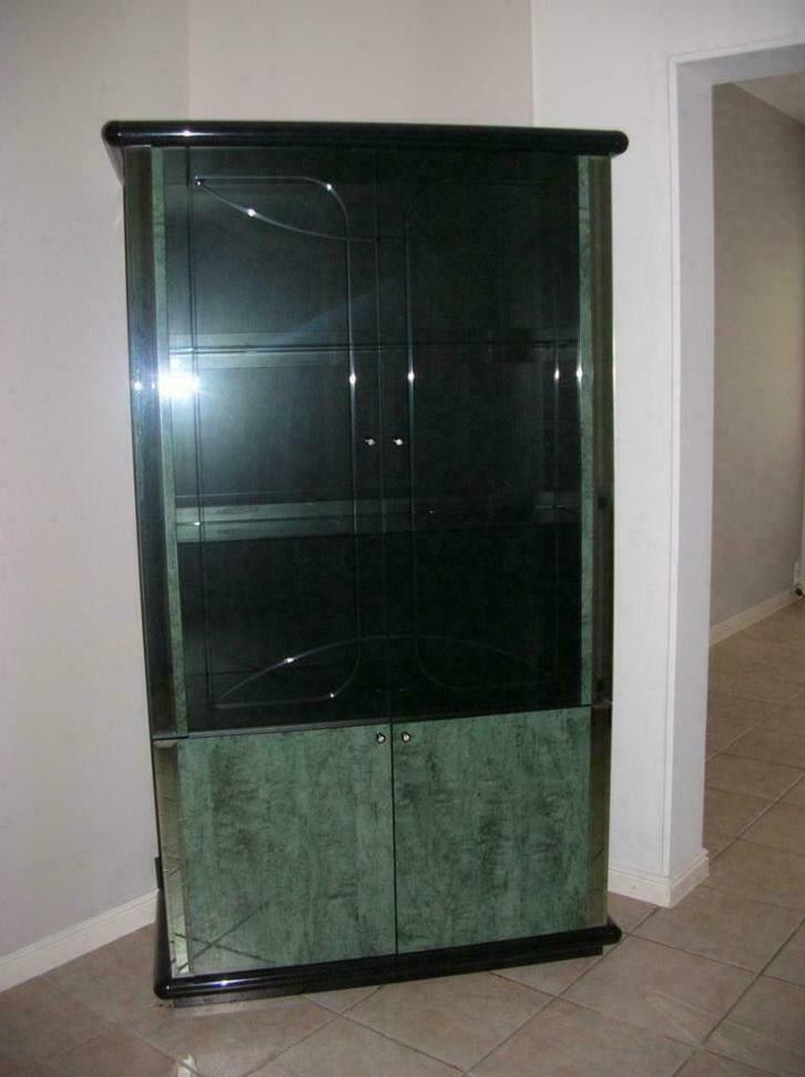 Prachtige vitrinekast en dressoir + spiegel, Huis en Inrichting, Kasten | Dressoirs, Zo goed als nieuw, 150 tot 200 cm, 75 cm of meer