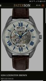 Paterson automatisch horloge., Ophalen, Leer, Staal, Polshorloge